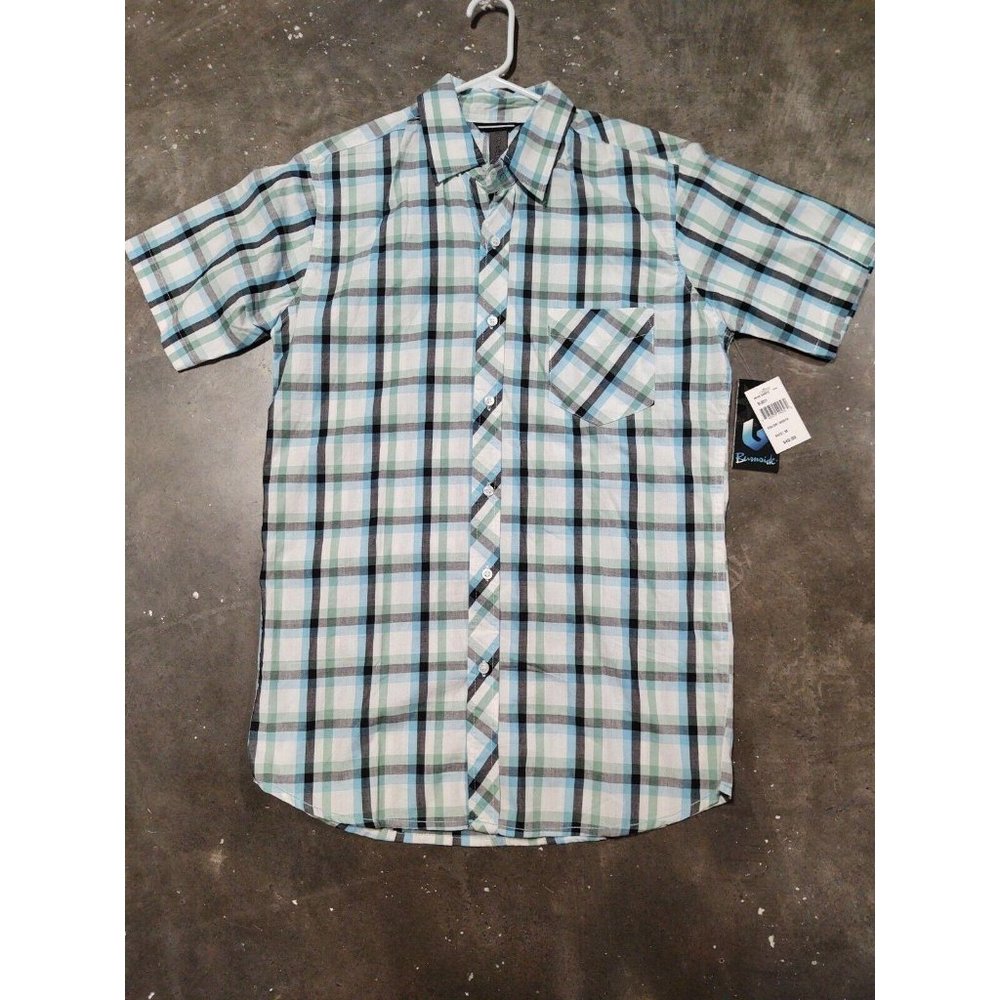 Burnside Collared Shirt Men’s Medium Button Up Wit